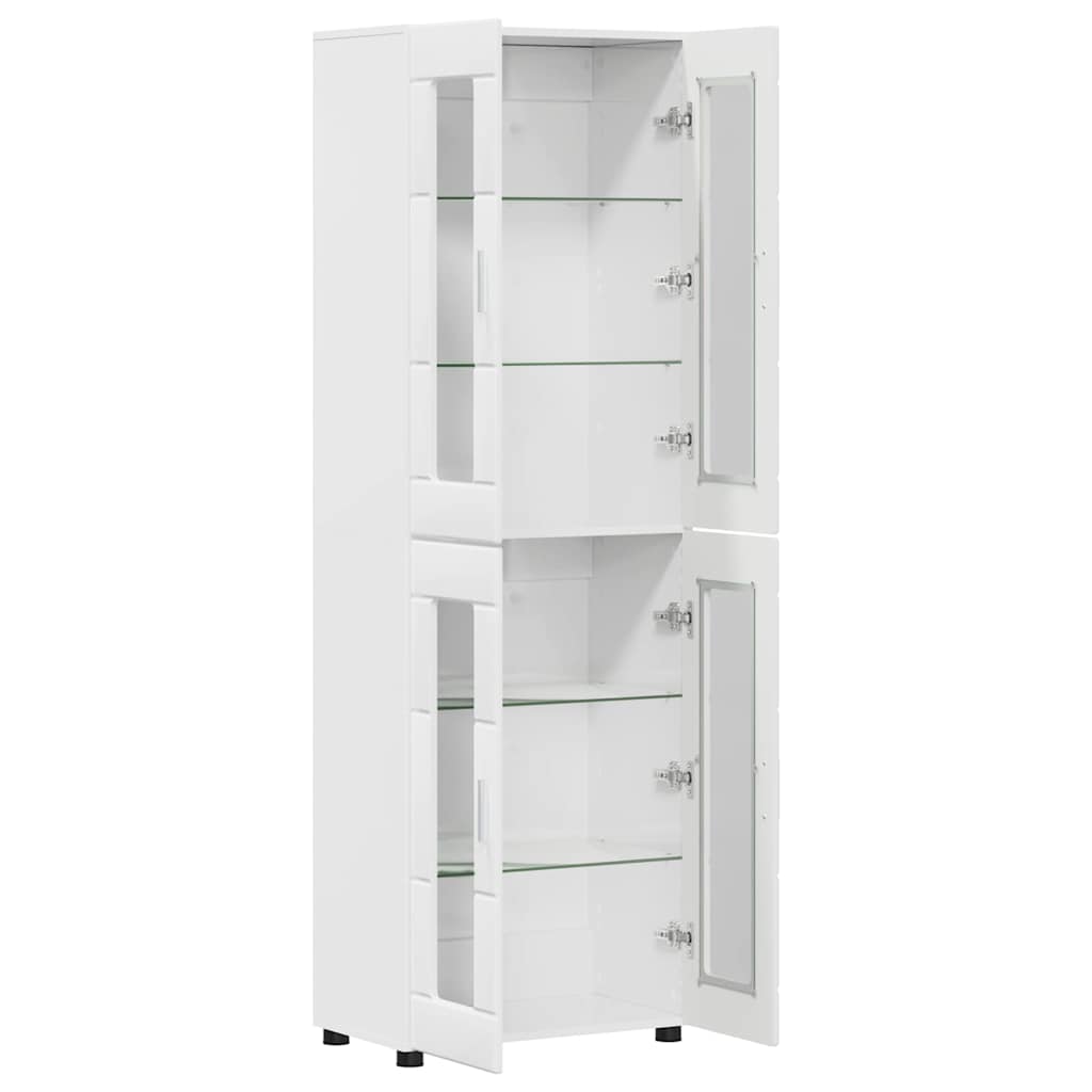 vidaXL Highboard FLORIN 60 x 35 x 182 cm High Gloss White 5