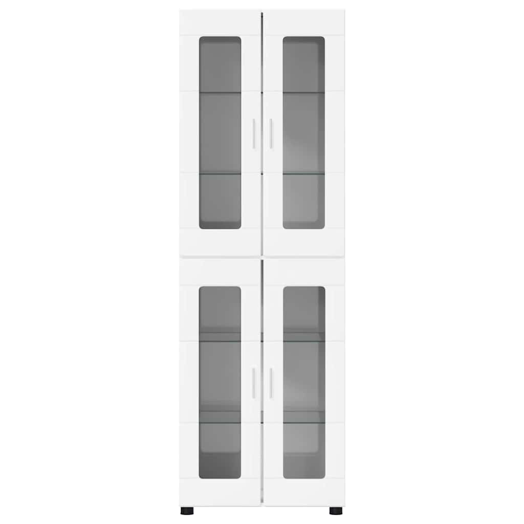 vidaXL Highboard FLORIN 60 x 35 x 182 cm High Gloss White 6