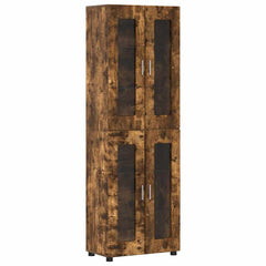 vidaXL Highboard FLORIN 60 x 35 x 182 cm Smoked Oak Engineered Wood 2
