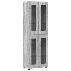 vidaXL Highboard FLORIN 60 x 35 x 182 cm Grey Sonoma Engineered Wood 2
