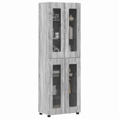 vidaXL Highboard FLORIN 60 x 35 x 182 cm Grey Sonoma Engineered Wood 3