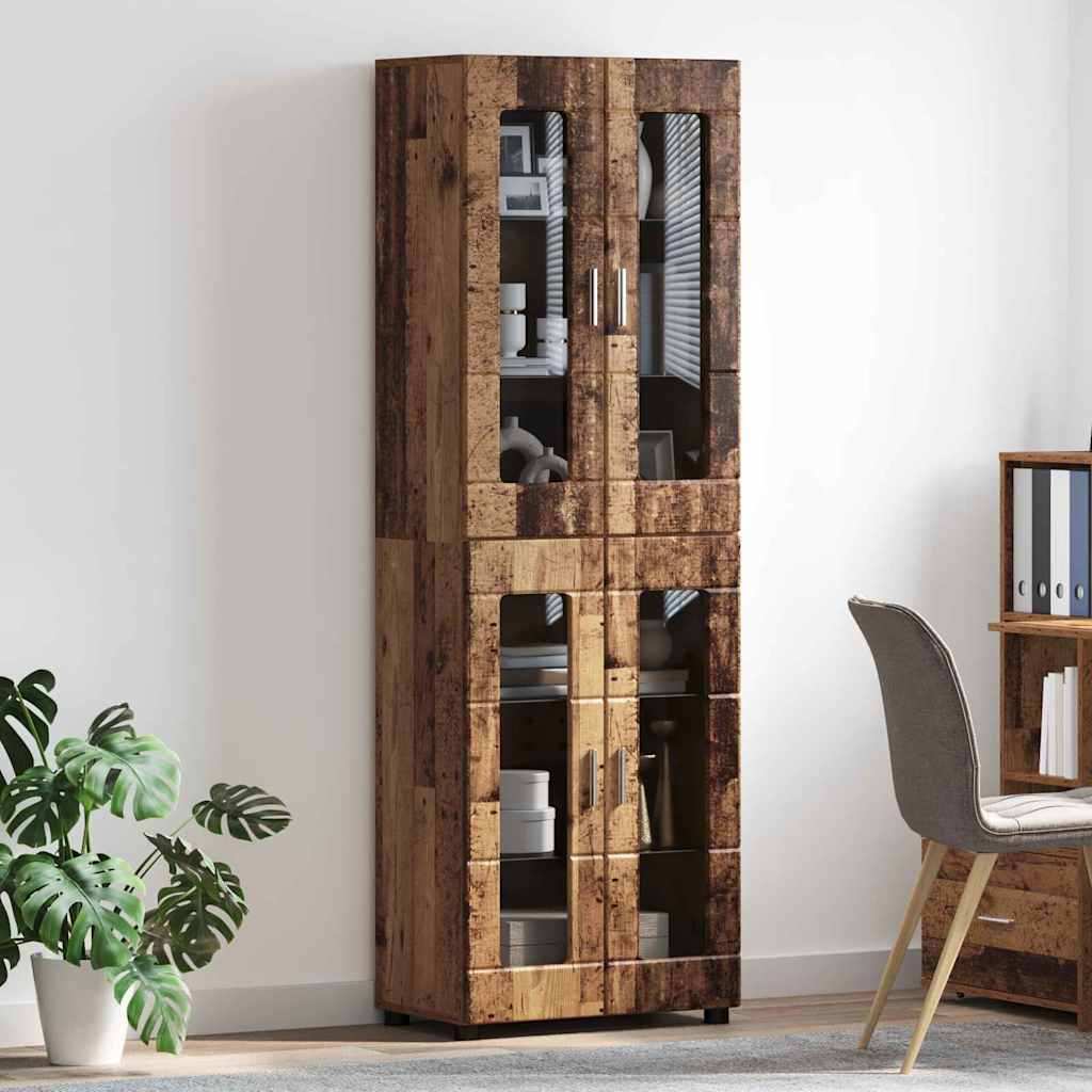 vidaXL Highboard FLORIN 60 x 35 x 182 cm Old Wood Engineered Wood 4