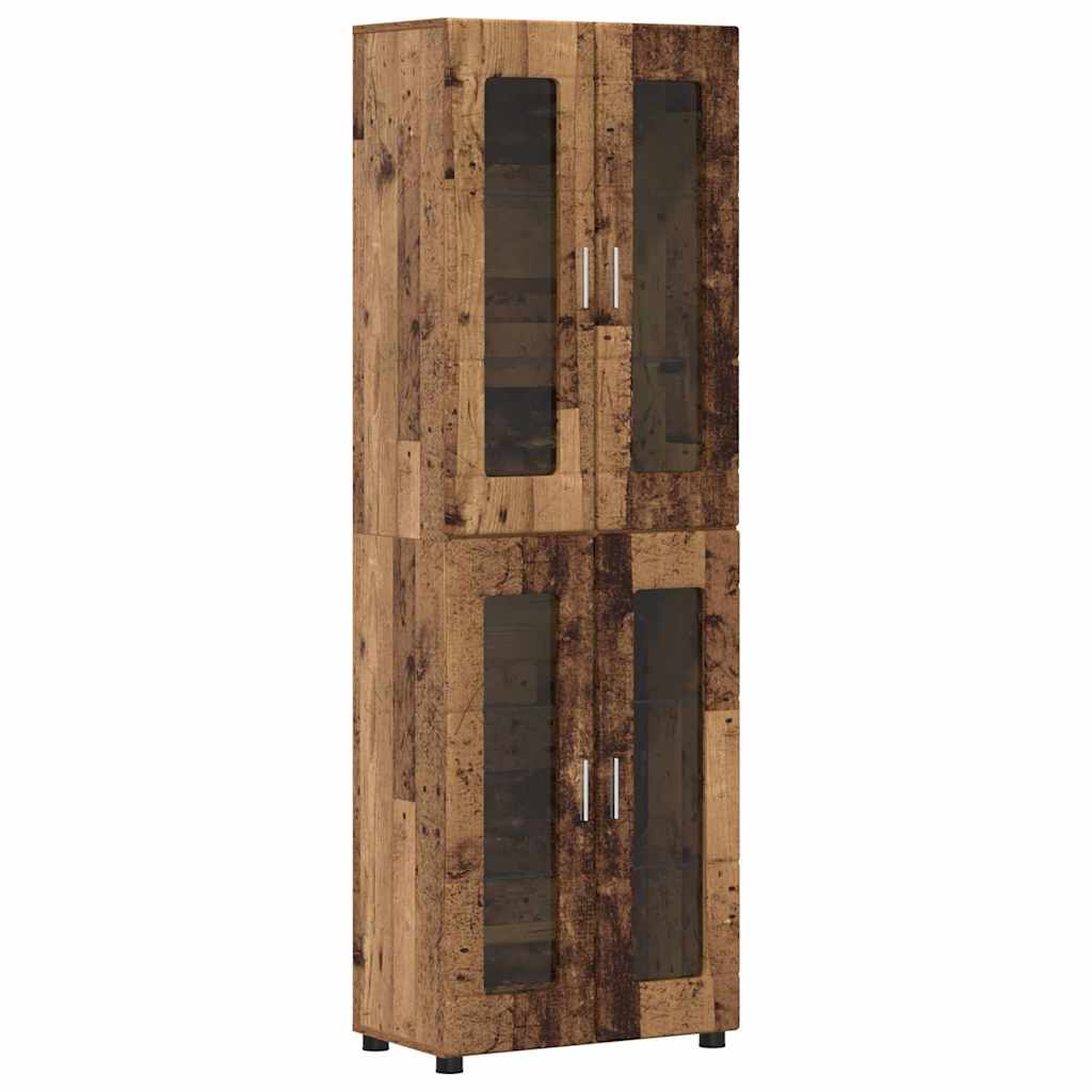 vidaXL Highboard FLORIN 60 x 35 x 182 cm Old Wood Engineered Wood 2