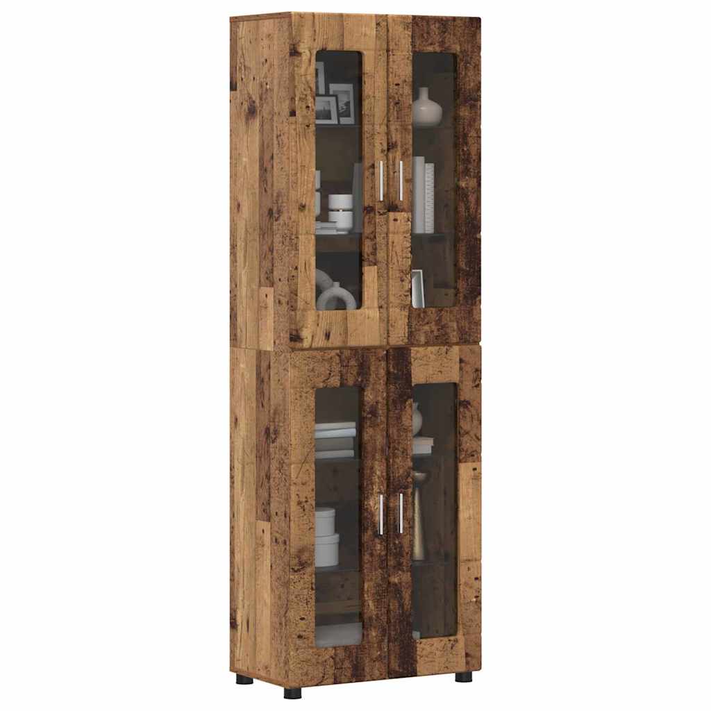 vidaXL Highboard FLORIN 60 x 35 x 182 cm Old Wood Engineered Wood 3