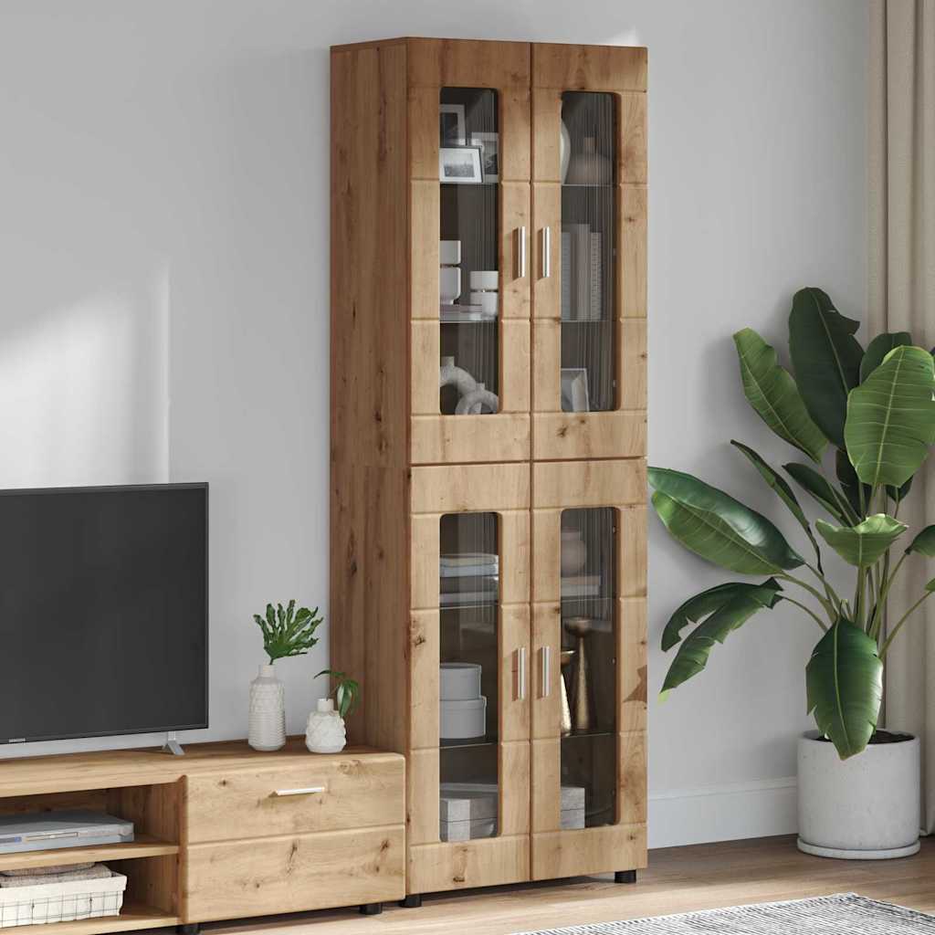 vidaXL Highboard FLORIN 60 x 35 x 182 cm Artisan Oak Engineered Wood 1