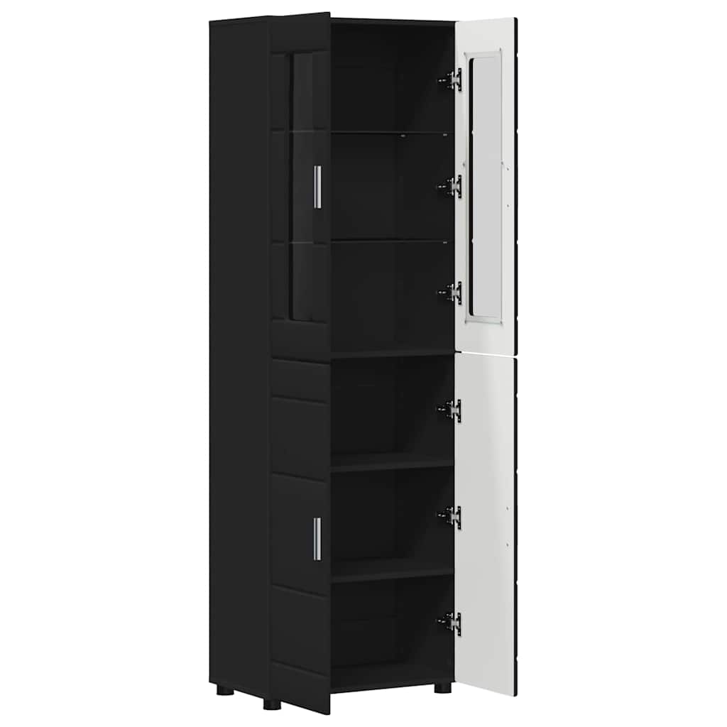 vidaXL Highboard FLORIN Black 60 x 35 x 182 cm Engineered Wood 5