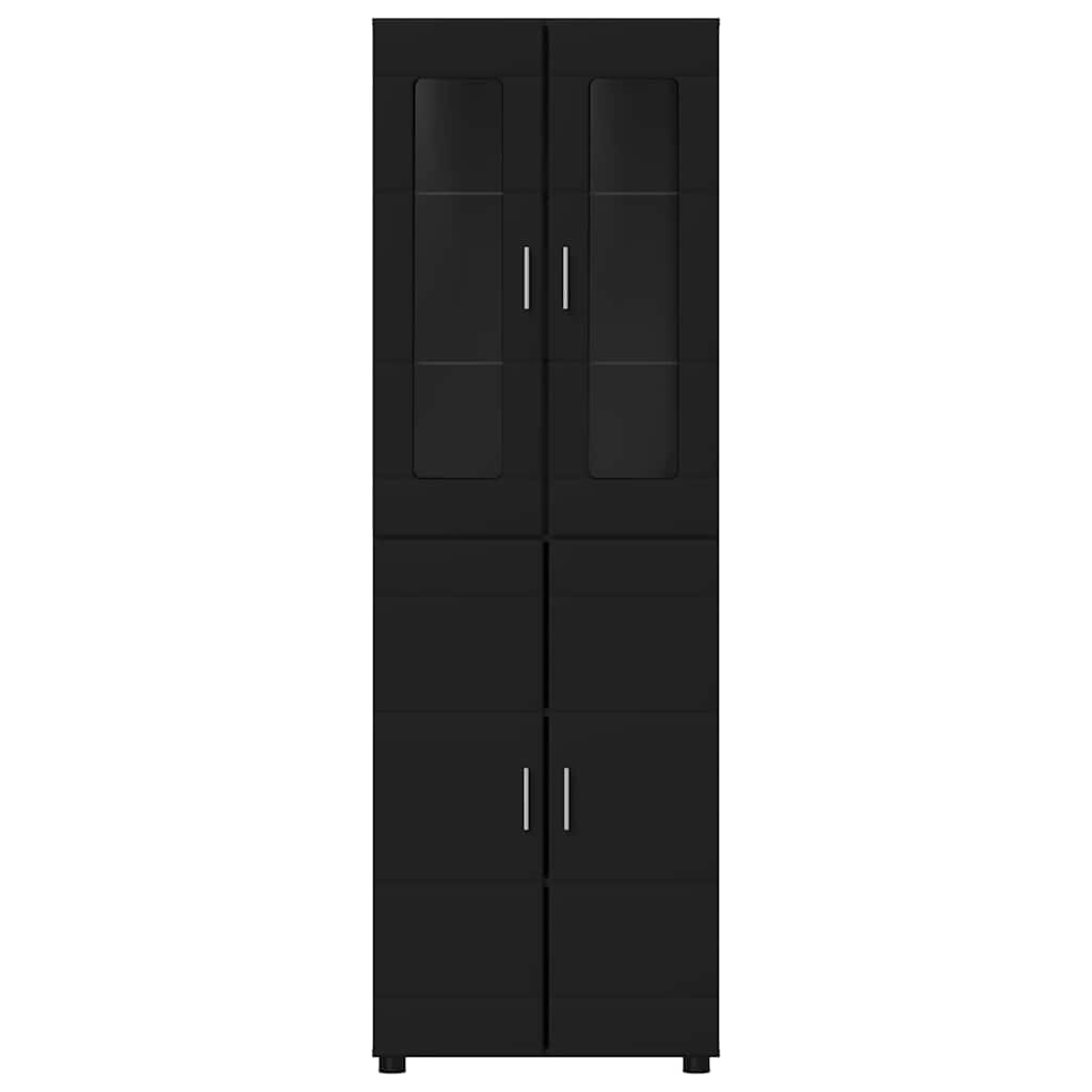 vidaXL Highboard FLORIN Black 60 x 35 x 182 cm Engineered Wood 6