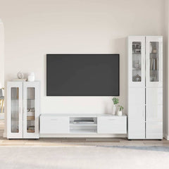 vidaXL TV Cabinet Set FLORIN 3 pcs 150 x 39 x 30 cm High Gloss White
