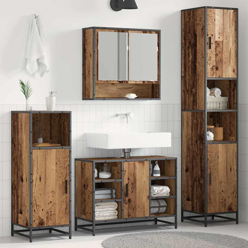 Bathroom Furniture Set 35 x 37.5 x 188.5 cm Old wood