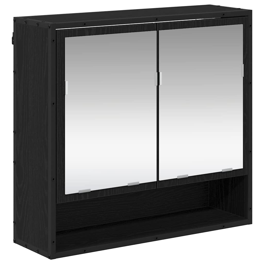 Bathroom Furniture Set 3 pcs 35 x 37.5 x 188.5 cm Black oak