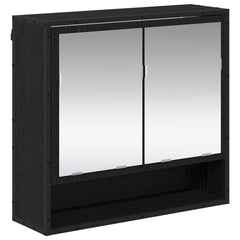 Bathroom Furniture Set 3 pcs 35 x 37.5 x 188.5 cm Black oak