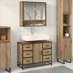 Bathroom Furniture Set 2 pcs Engineered Wood Artisan oak