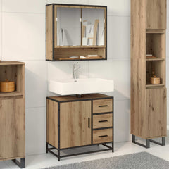 Bathroom Furniture Set 2 pcs Engineered Wood Artisan oak