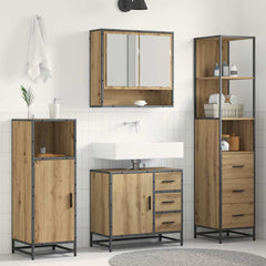Bathroom Furniture Set 3 pcs Engineered Wood Artisan oak