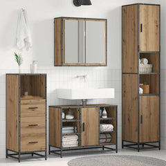 Bathroom Furniture Set 3 pcs 80 x 33 x 60 cm Artisan oak