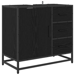 Bathroom Furniture Set 3 pcs 35 x 37.5 x 188.5 cm Black oak