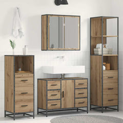 Bathroom Furniture Set 4 pcs Engineered Wood Artisan oak