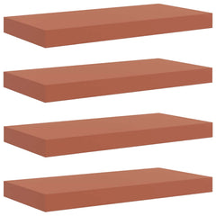 vidaXL Wall Shelf 4 pcs Red 50 x 23.5 x 3.8 cm Engineered Wood 2