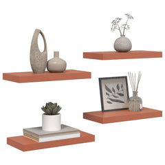 vidaXL Wall Shelf 4 pcs Red 50 x 23.5 x 3.8 cm Engineered Wood 3