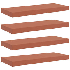 vidaXL Wall Shelf 4 pcs Red 60 x 23.5 x 3.8 cm Engineered Wood 2