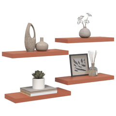 vidaXL Wall Shelf 4 pcs Red 60 x 23.5 x 3.8 cm Engineered Wood 3