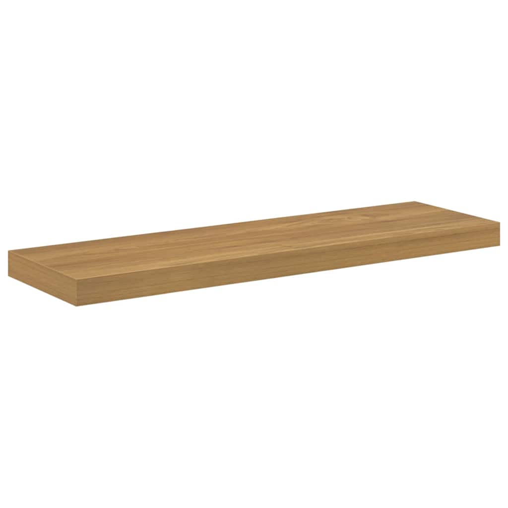 vidaXL Wall Shelf 2 pcs Brown 80 x 23.5 x 3.8 cm Engineered Wood 6
