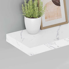 vidaXL Wall Shelf 4 pcs White Marble 40 x 23.5 x 3.8 cm 5