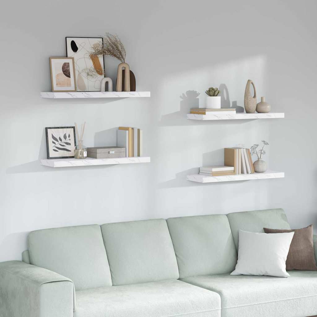 vidaXL Floating Wall Shelves 90x23.5x3.8 cm MDF 4 pcs
