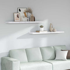 vidaXL Floating Wall Shelves 120x23.5x3.8 cm MDF 2 pcs
