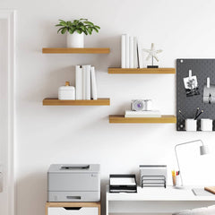 vidaXL Wall Shelf 4 pcs Beige 50 x 23.5 x 3.8 cm Engineered Wood 4