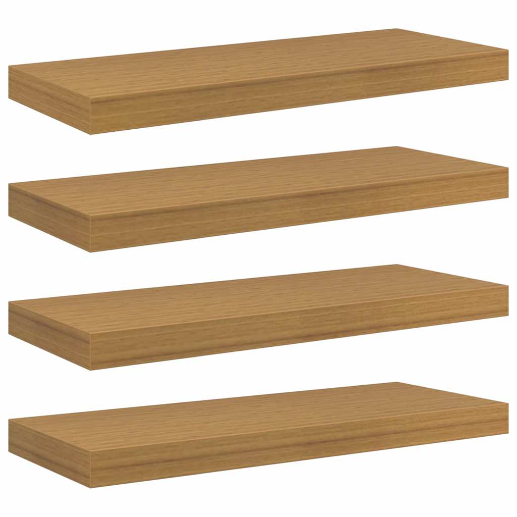 vidaXL Wall Shelf 4 pcs Beige 60 x 23.5 x 3.8 cm Engineered Wood 2