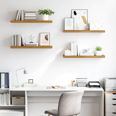 vidaXL Wall Shelf 4 pcs Beige 90 x 23.5 x 3.8 cm Engineered Wood 4