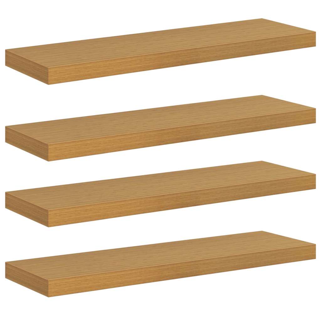 vidaXL Wall Shelf 4 pcs Beige 90 x 23.5 x 3.8 cm Engineered Wood 2