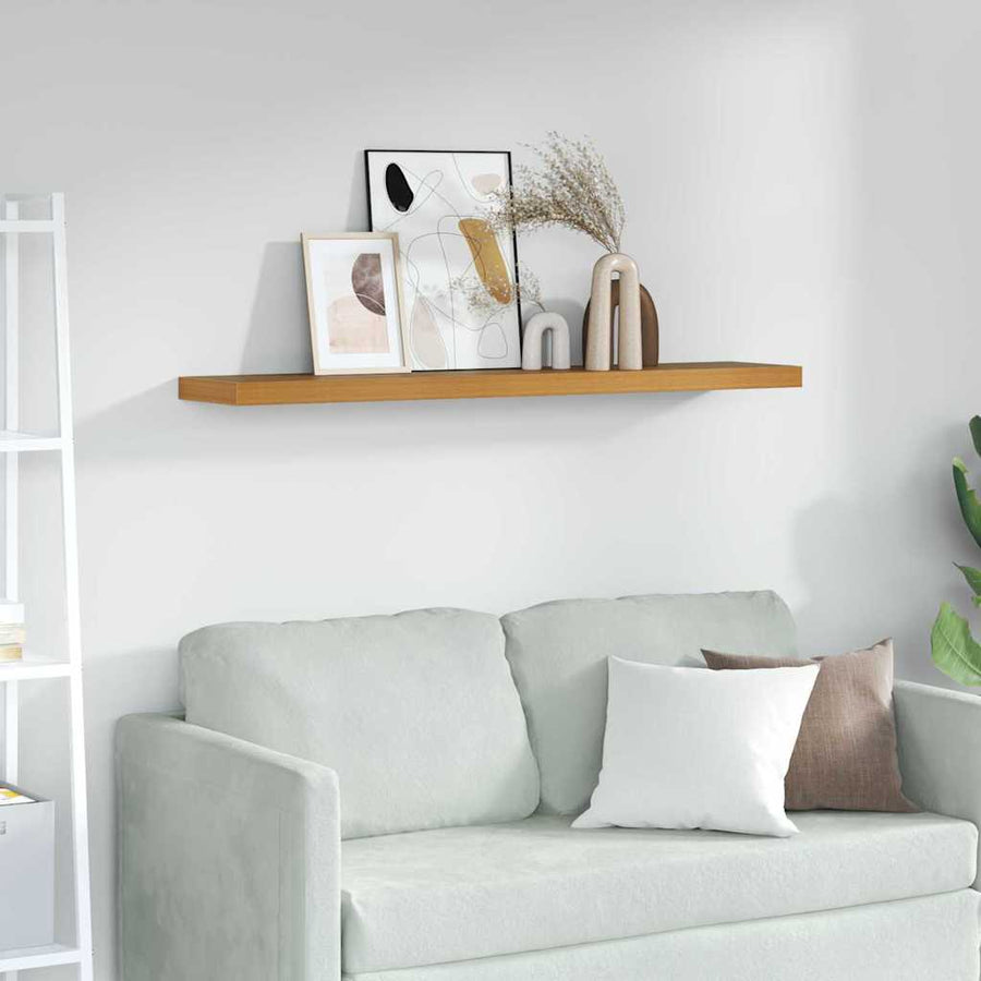 vidaXL Wall Shelf Wall-Mounted Beige 120 x 23.5 x 3.8 cm 1