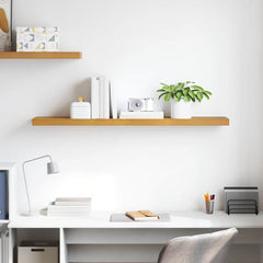 vidaXL Wall Shelf Wall-Mounted Beige 120 x 23.5 x 3.8 cm 4