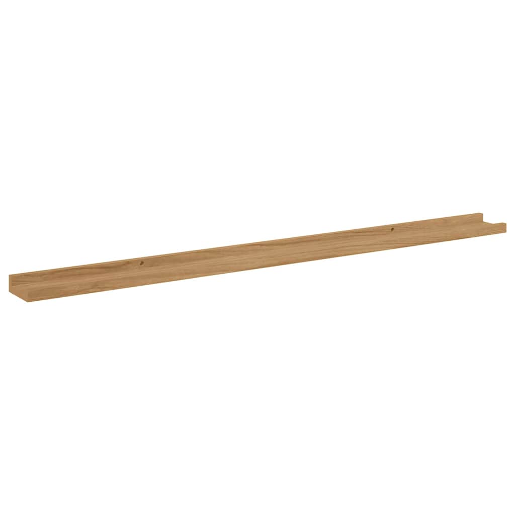 vidaXL Wall Shelf 2 pcs Brown 115 x 9 x 3 cm Engineered Wood 6