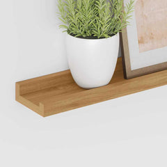 vidaXL Wall Shelf 4 pcs Brown 60 x 9 x 3 cm Engineered Wood 5