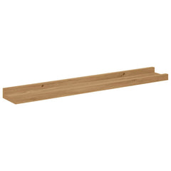 vidaXL Wall Shelf 4 pcs Brown 60 x 9 x 3 cm Engineered Wood 6