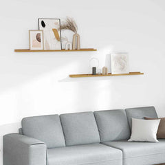 vidaXL Wall Shelf 2 pcs Beige 115 x 9 x 3 cm Engineered Wood 1