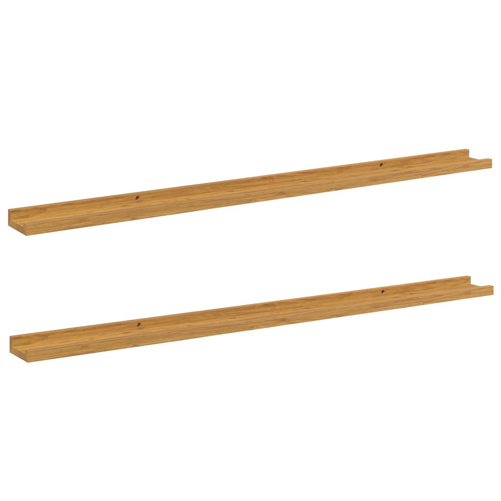 vidaXL Wall Shelf 2 pcs Beige 115 x 9 x 3 cm Engineered Wood 2