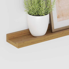 vidaXL Wall Shelf 4 pcs Beige 80 x 9 x 3 cm Engineered Wood 5