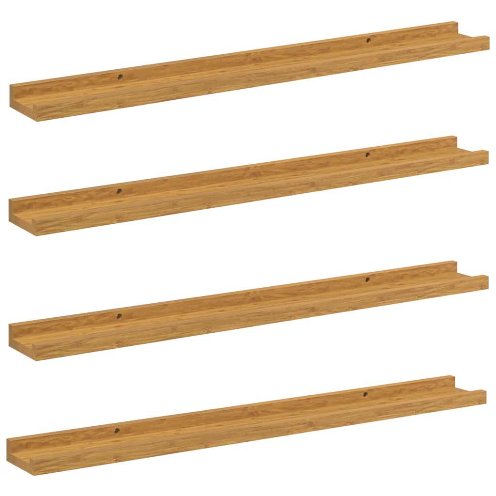 vidaXL Wall Shelf 4 pcs Beige 80 x 9 x 3 cm Engineered Wood 2