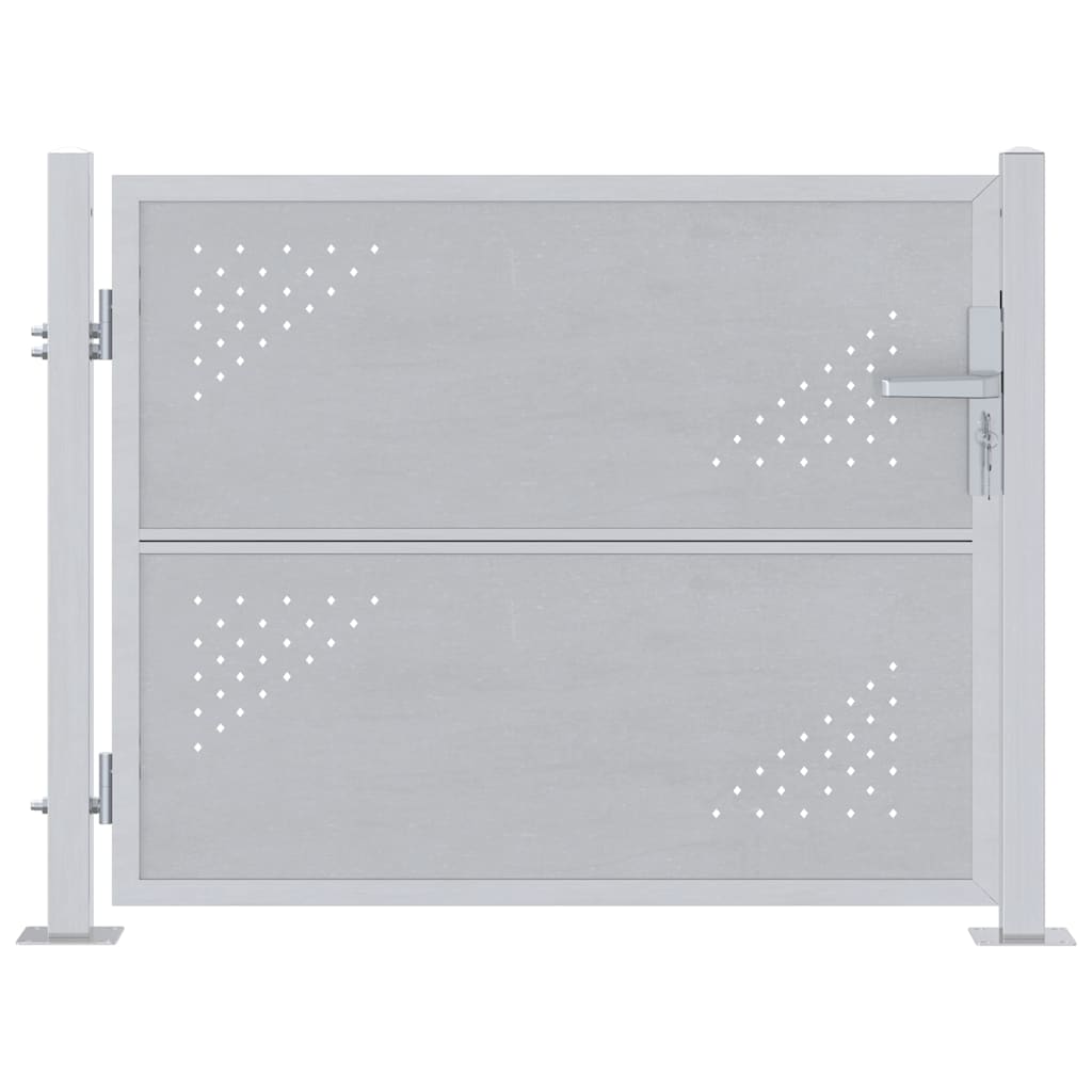 vidaXL Garden Gate with Lock Silver 85 x 70 cm Stainless Steel 2