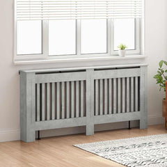 Radiator Cover 172 x 19 x 81.5 cm Engineered Wood 1 Depth 19 cm Width 172 cm Concrete grey