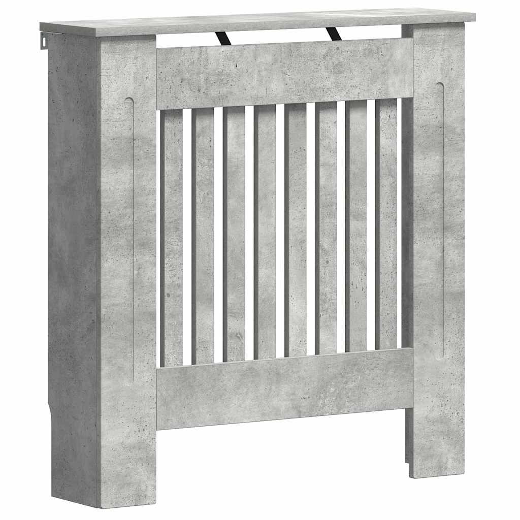 vidaXL Radiator Cover Concrete Grey 78 x 19 x 81.5 cm Engineered Wood 2