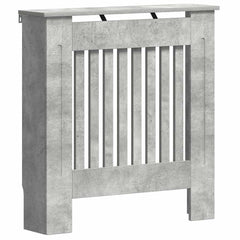vidaXL Radiator Cover Concrete Grey 78 x 19 x 81.5 cm Engineered Wood 2