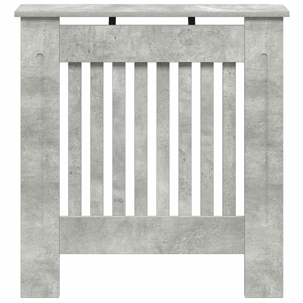vidaXL Radiator Cover Concrete Grey 78 x 19 x 81.5 cm Engineered Wood 4