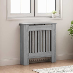 vidaXL Radiator Cover Grey Sonoma 78 x 19 x 81.5 cm Engineered Wood 3
