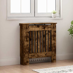 vidaXL Radiator Cover Smoked Oak 78 x 19 x 81.5 cm Engineered Wood 3