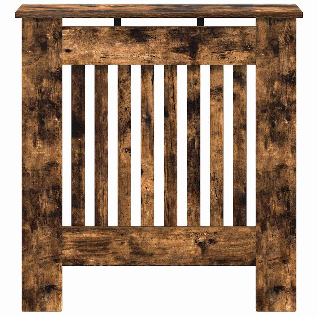vidaXL Radiator Cover Smoked Oak 78 x 19 x 81.5 cm Engineered Wood 4